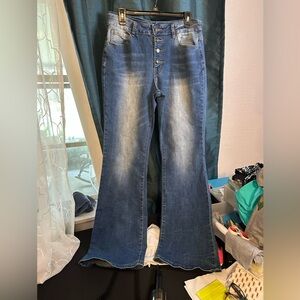 Source Unknown Blue Wide Leg Jeans